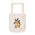 Stay Pawsitive Organic Canvas Tote Bag | Designs by Cat Collection