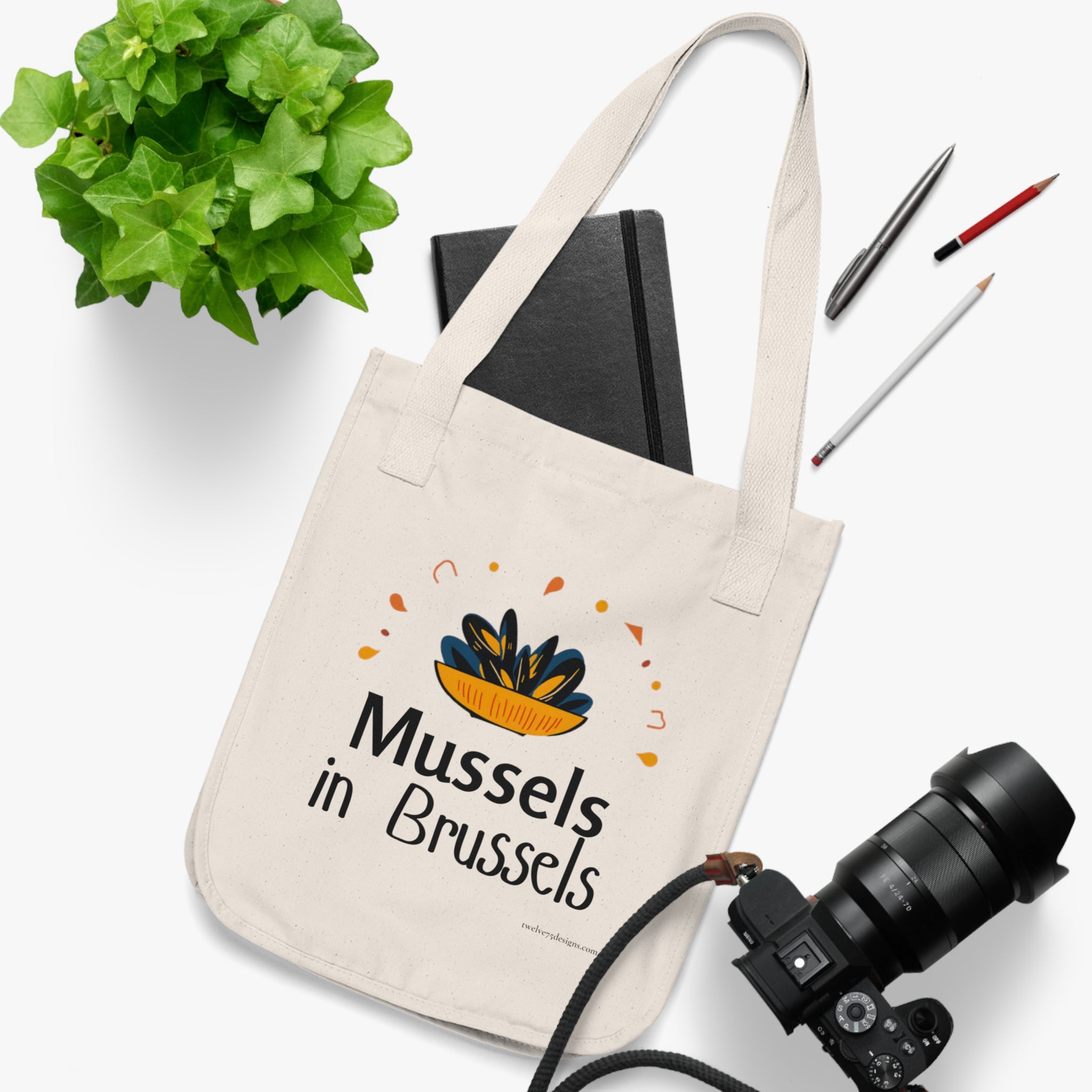 Mussels in Brussels Organic Canvas Tote Bag