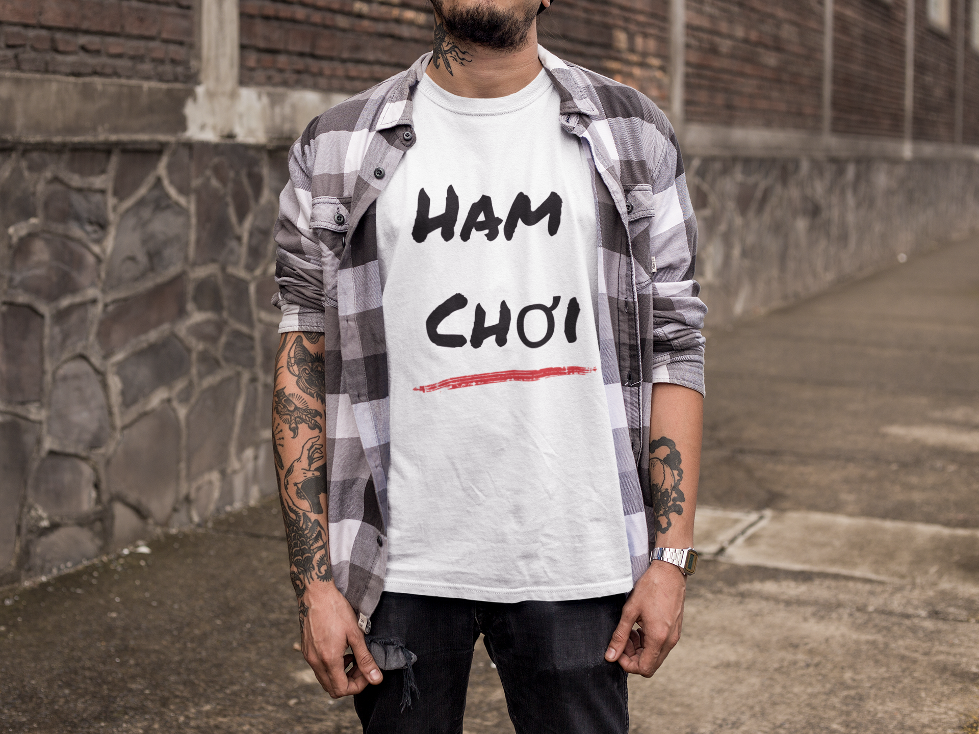 Ham Chơi Unisex Classic Tee – White
